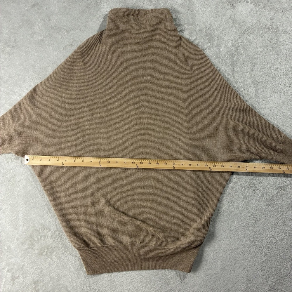 AllSaints Ridley Funnel Neck Wool Cashmere Sweater Toffee Brown Women M Minimal - Picture 5 of 8